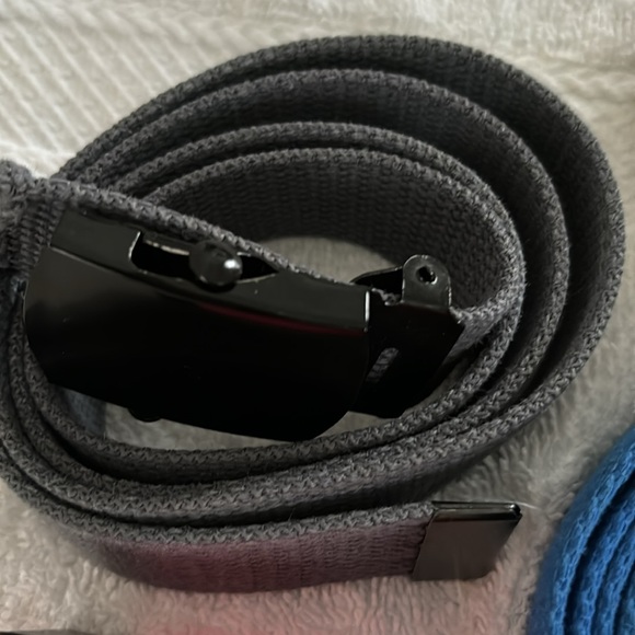 Canvas Web Belts Fully Adjustable Cut to Fit Golf Belt Flip Top Black Buckle - Picture 8 of 9